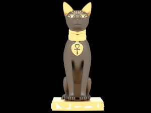 Figure of Goddess Bastet 4K 3D Model