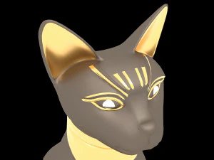 Figure of Goddess Bastet 4K 3D Model