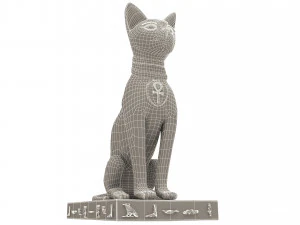 Figure of Goddess Bastet 4K 3D Model