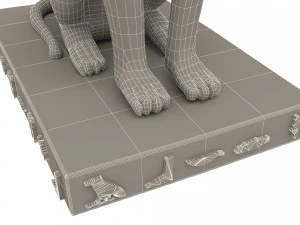 Figure of Goddess Bastet 4K 3D Model