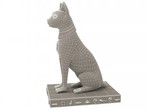 Figure of Goddess Bastet 4K 3D Model
