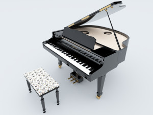 Grand Piano 3D Model
