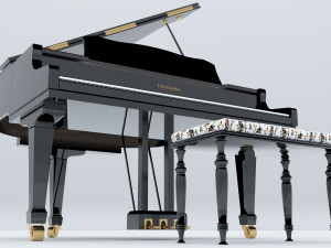 Grand Piano 4K Modelo 3D
