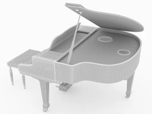 Grand Piano 4K 3D Model