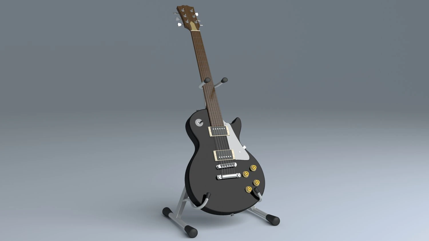Electric Guitar 3D Model .c4d .max .obj .3ds .fbx .stl .blend 