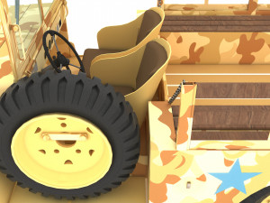 Military Jeep 4K Modelo 3D