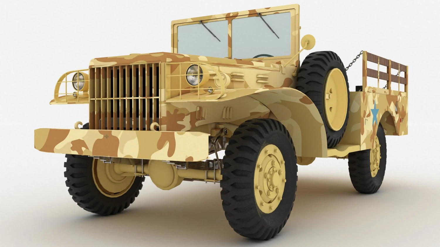 Military Jeep 3D Model .c4d .max .obj .3ds .fbx .stl .blend