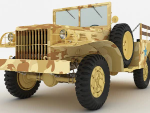Wojskowy Jeep 4K Model 3D