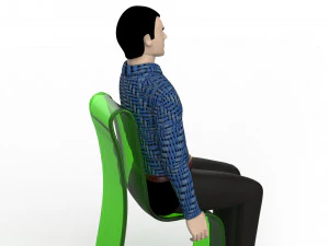 座っているマネキン 3Dモデル