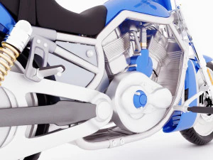 Chopper Biker 4 3D Model