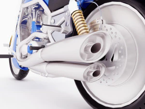 Chopper Biker 4 3D Model