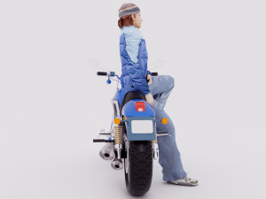 Chopper Biker 4 - 4K Modelo 3D