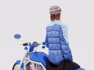 Chopper Biker 4 3D Model