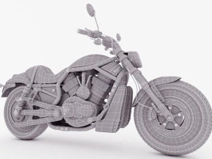 Chopper Biker 4 3D Model