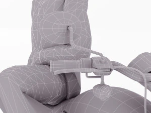 Chopper Biker 4 3D Model