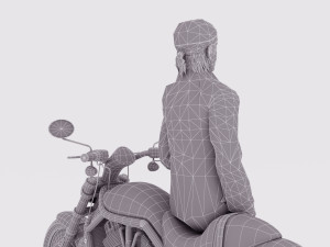 Chopper Biker 4 - 4K Modelo 3D
