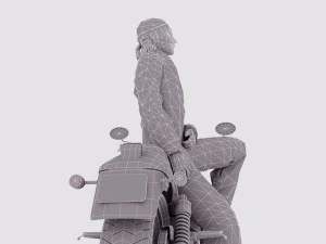 Chopper Biker 4 3D Model