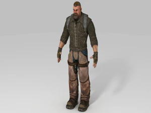 Chopper Biker 5 3D Model