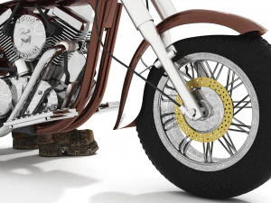 Chopper Biker 5 3D Model