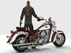Chopper Biker 5 - 4K Model 3D