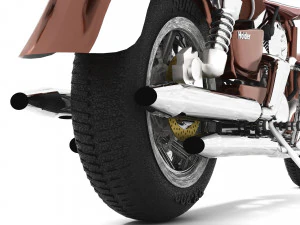 Chopper Biker 5 3D Model