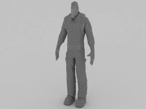 Chopper Biker 5 3D Model