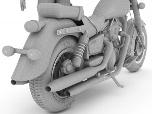 Chopper Biker 5 3D Model