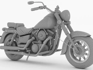 Chopper Biker 5 3D Model