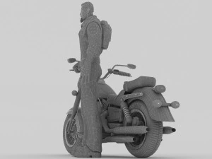Chopper Biker 5 3D Model