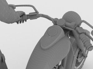 Chopper Biker 5 - 4K Model 3D
