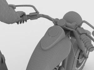 Chopper Biker 5 3D Model