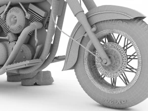 Chopper Biker 5 3D Model