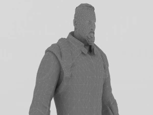 Chopper Biker 5 3D Model