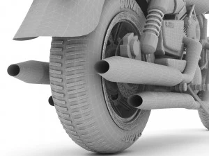 Chopper Biker 5 3D Model