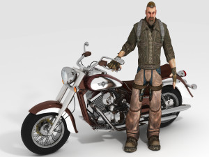 Chopper Biker 5 - 4K 3D Model