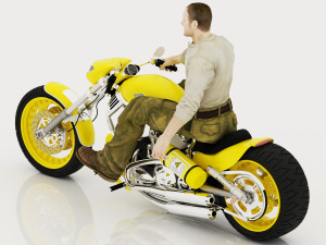 Chopper Biker 6 - 4K Model 3D