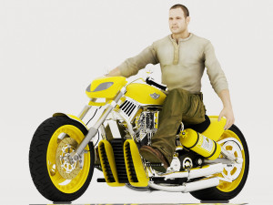 Chopper Biker 6 - 4K Model 3D