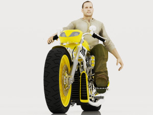 Chopper Biker 6 - 4K Model 3D