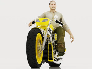 Chopper Biker 6 - 4K 3D Model