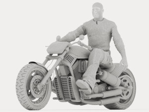Chopper Biker 6 - 4K Model 3D