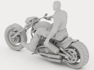 Chopper Biker 6 - 4K 3D Model