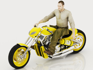 Chopper Biker 6 - 4K 3D Model