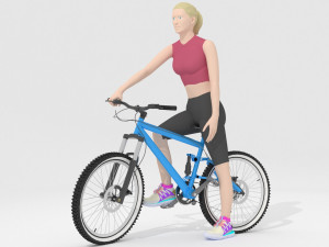 Sportive Biker 4K 3D Model