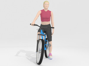 Sportive Biker 4K Model 3D