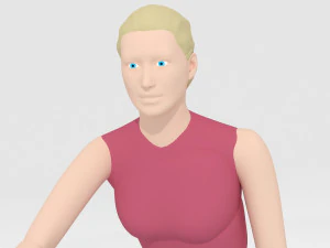 Sportive Biker 4K 3D Model