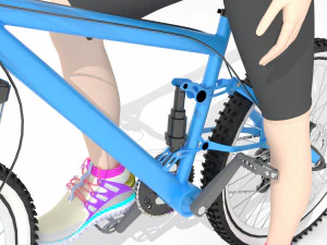 Sportive Biker 4K 3D Model
