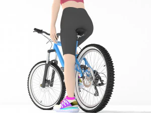 Sportive Biker 4K 3D Model