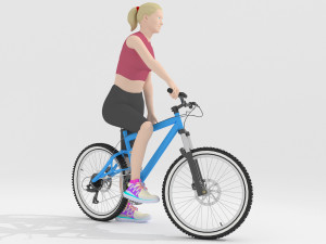 Sportive Biker 4K Model 3D