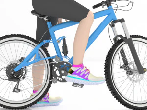 Sportive Biker 4K 3D Model