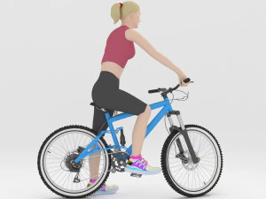 Sportive Biker 4K 3D Model